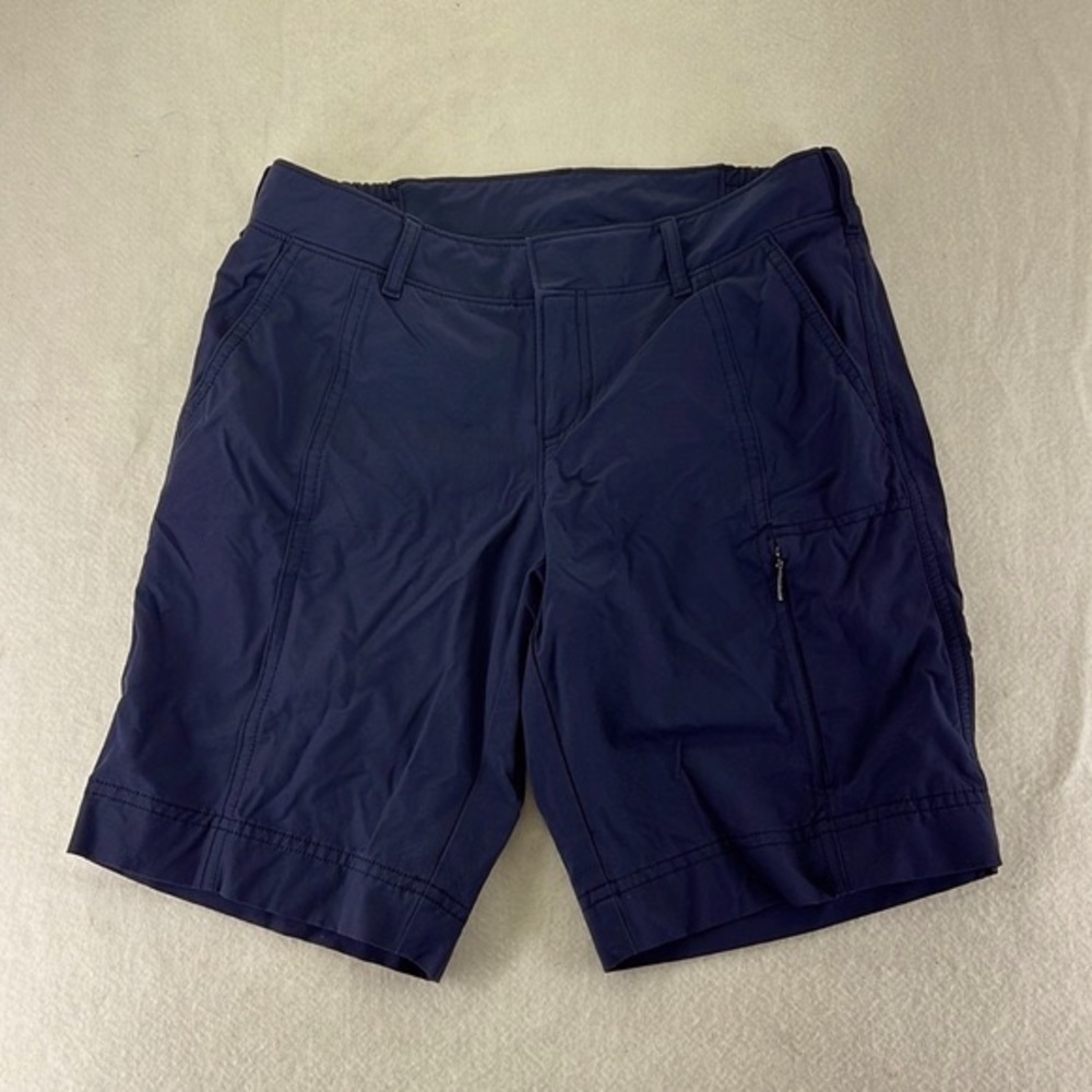 Athleta Hiking Shorts Cargo Athletic Active Blue Womens Size 2 Mid Rise